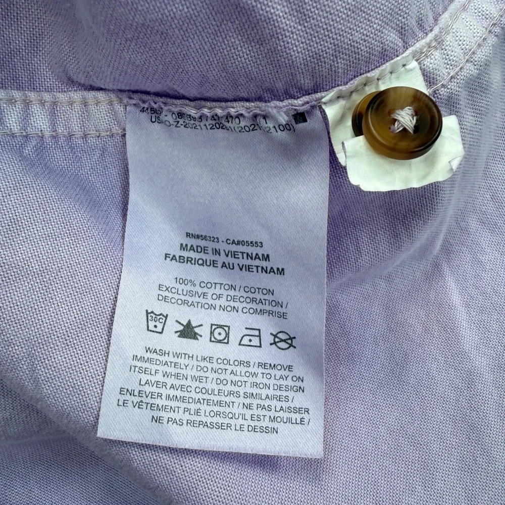 Nike Life Mens Size XL Oxford Shirt Purple‎ Loose Fit Specialty Dye HJ7270 NEW